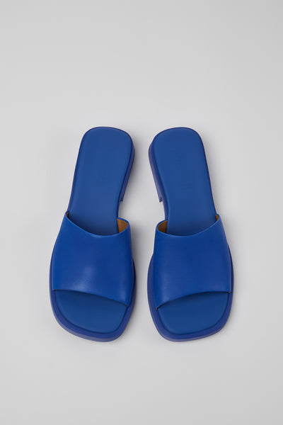Camper - Leather Slide in Cobalt Blue