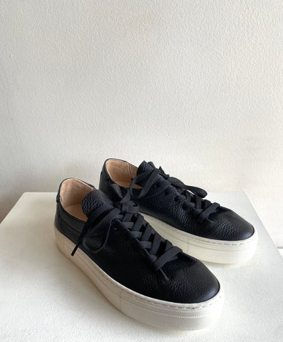Ateliers - Black Leather Platform Sneakers