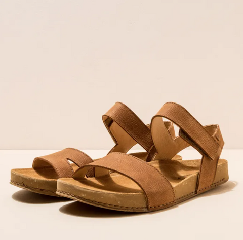El Naturalista - Balance Sandal in Wood Leather