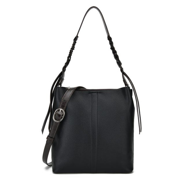 Co-Lab - Braided Strap Crossbody Bag in Black/Brown