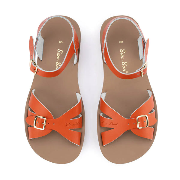 Salt Water Sandals - Thicker Sole Adjustable Boardwalk Sandal in Paprika Leather