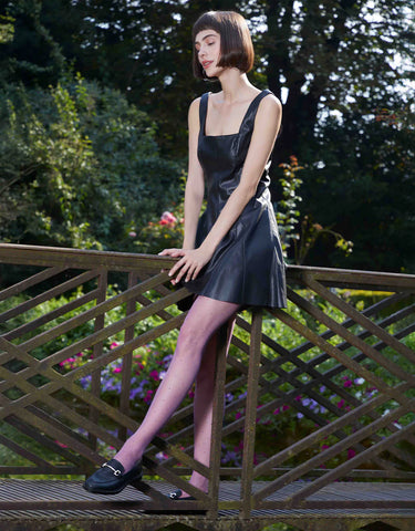 Cette - Sheer Pin Dot Tights in Violet