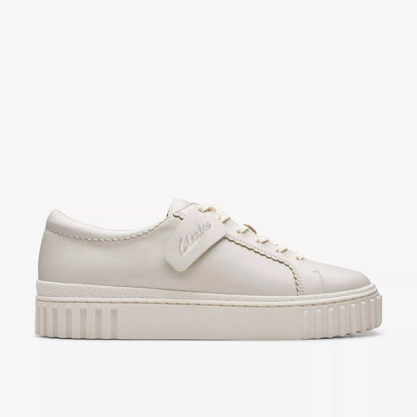 Clarks - Chunky Leather Sneaker in Off White