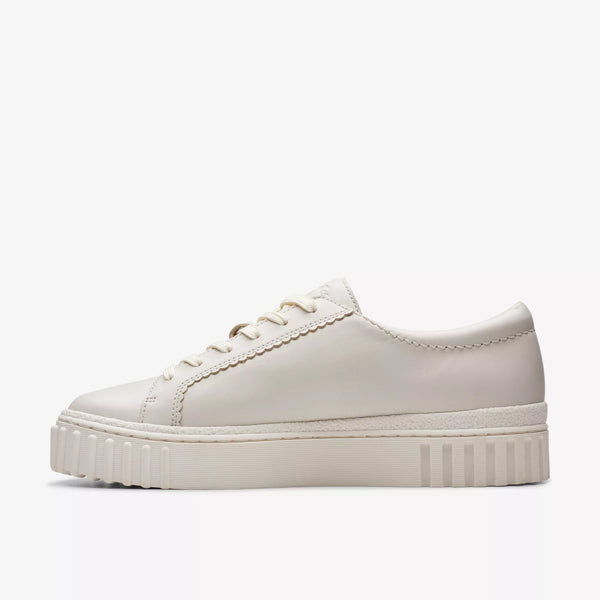 Clarks - Chunky Leather Sneaker in Off White