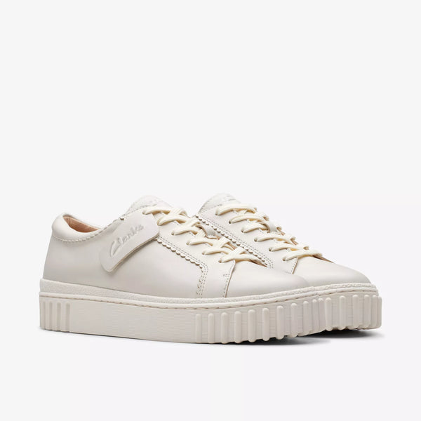 Clarks - Chunky Leather Sneaker in Off White