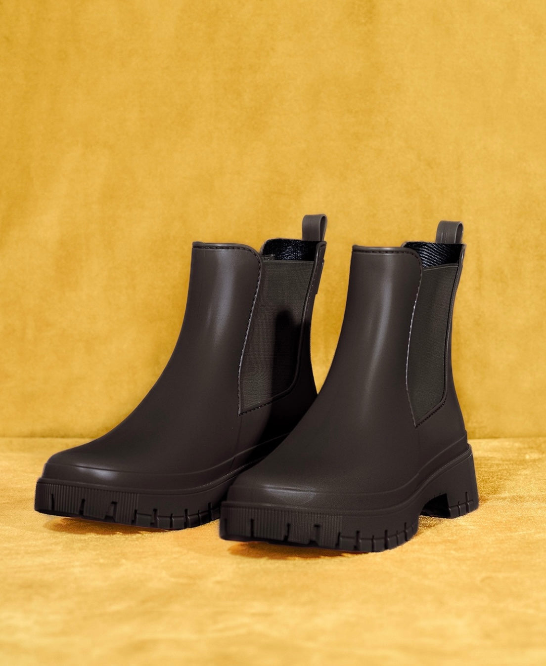 Lemon Jelly - Matte Rubber Boot in Black