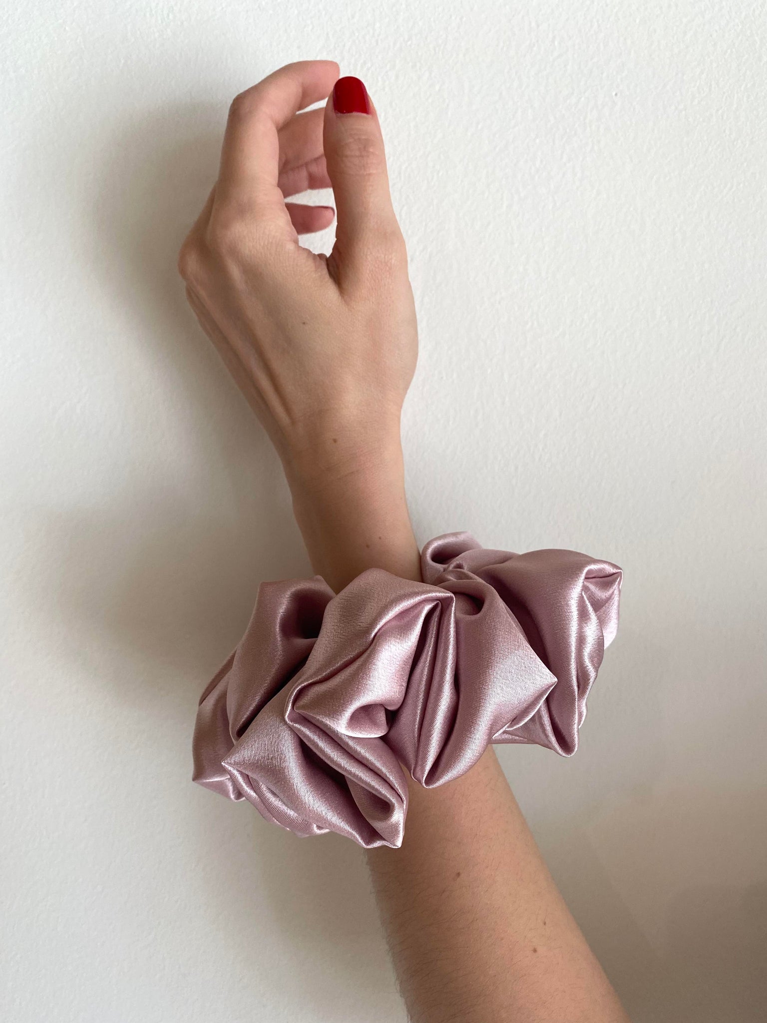 Rachel Rose - Satin Scrunchies in Mauve