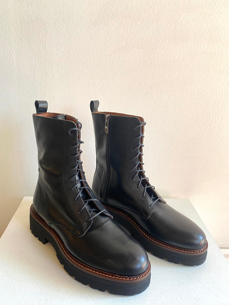 Ateliers - Lace-Up Boot in Black Leather