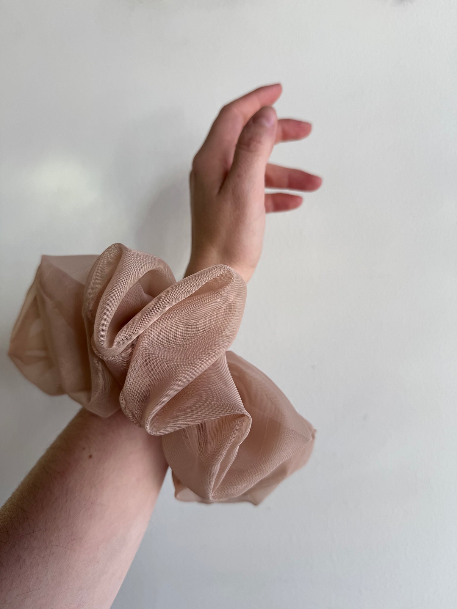 Rachel Rose - Organza Scrunchie in Nude