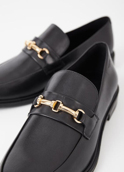 Vagabond - Leather Loafers with Brass Buckle