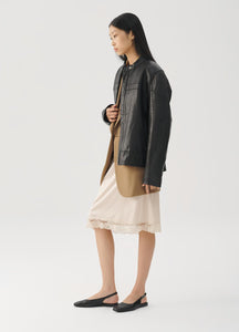 Vagabond Shoemakers - Square Toe Slingback Flat in Black Leather
