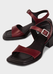 Vagabond Shoemakers - Heeled Sandal in Dark Cherry