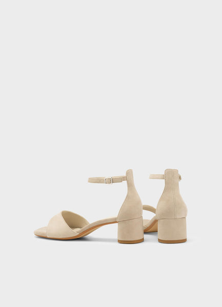 Vagabond Shoemakers - Heel with Ankle Strap in Sand Suede