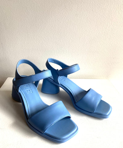 Camper -  Heeled Sandal in Blue Leather
