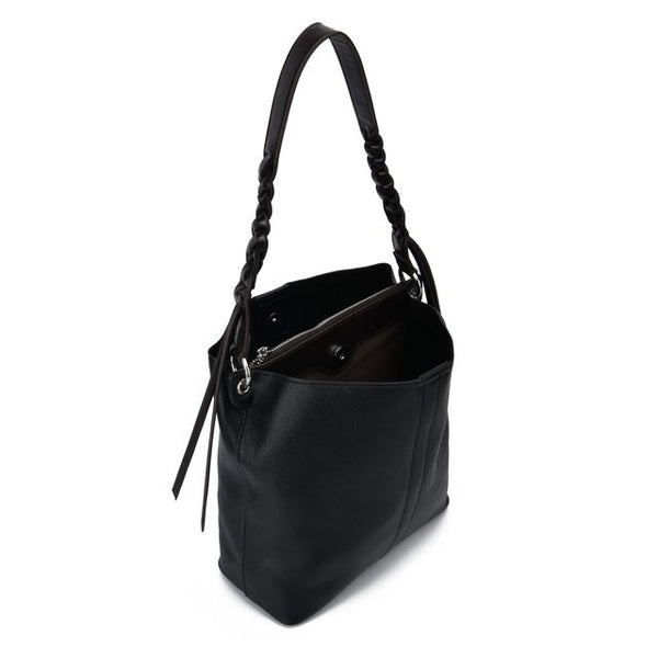 Co-Lab - Braided Strap Crossbody Bag in Black/Brown
