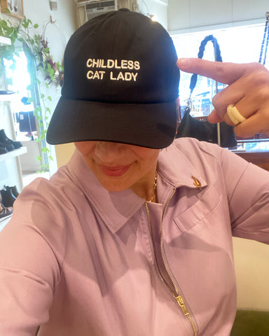 Intentionally Blank x Imelda  - CHILDLESS CAT LADY Ball Cap in Black