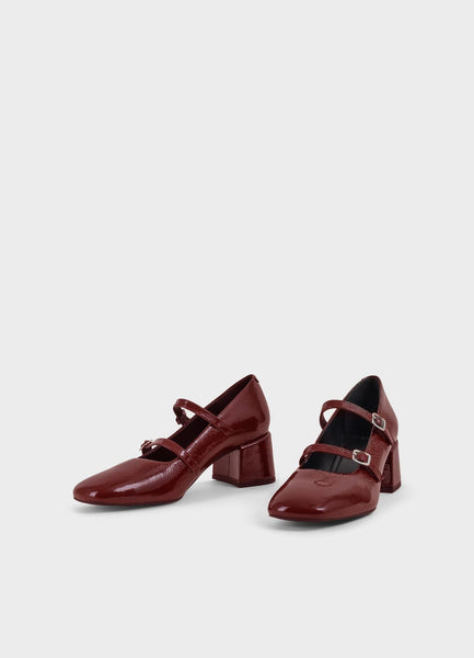 Vagabond - Mary Jane Pump in Patent Cherry Leather