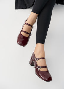 Vagabond - Mary Jane Pump in Patent Cherry Leather