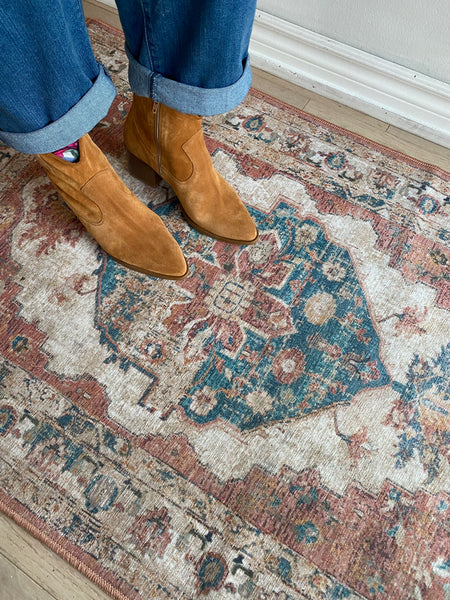 Clarks - Western Boot in Tan Suede