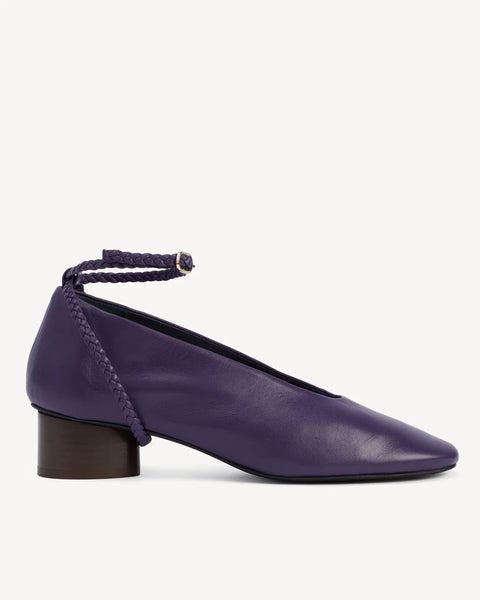 Poppy Barley - Braided Strap Heel in Amethyst