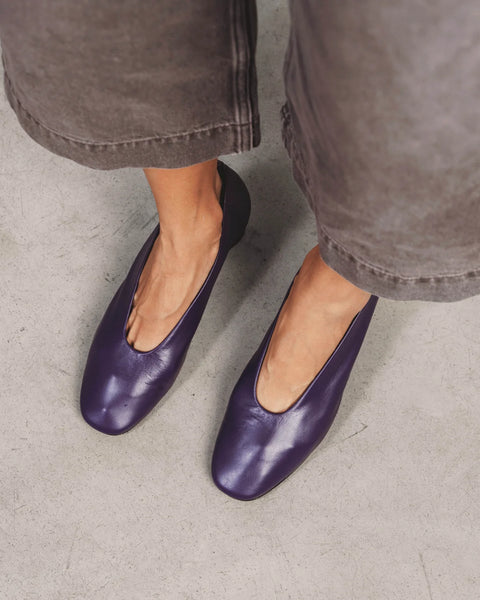 Poppy Barley - Braided Strap Heel in Amethyst