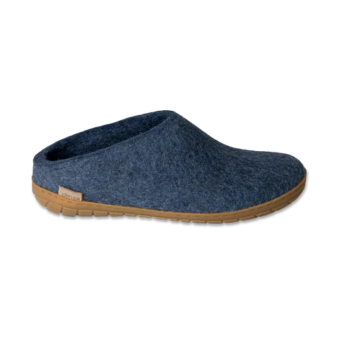 Glerups - Denim Open Heel Natural Rubber Sole