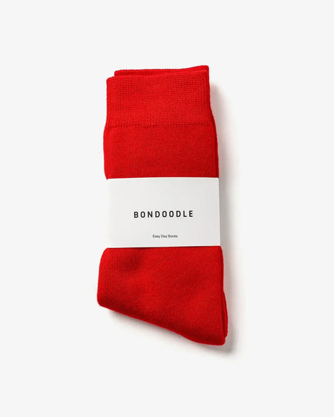 Bondoodle - Cozy Lounge Bamboo Socks in Chili Red