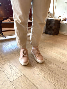 Clarks - Leather Sneaker in Rose
