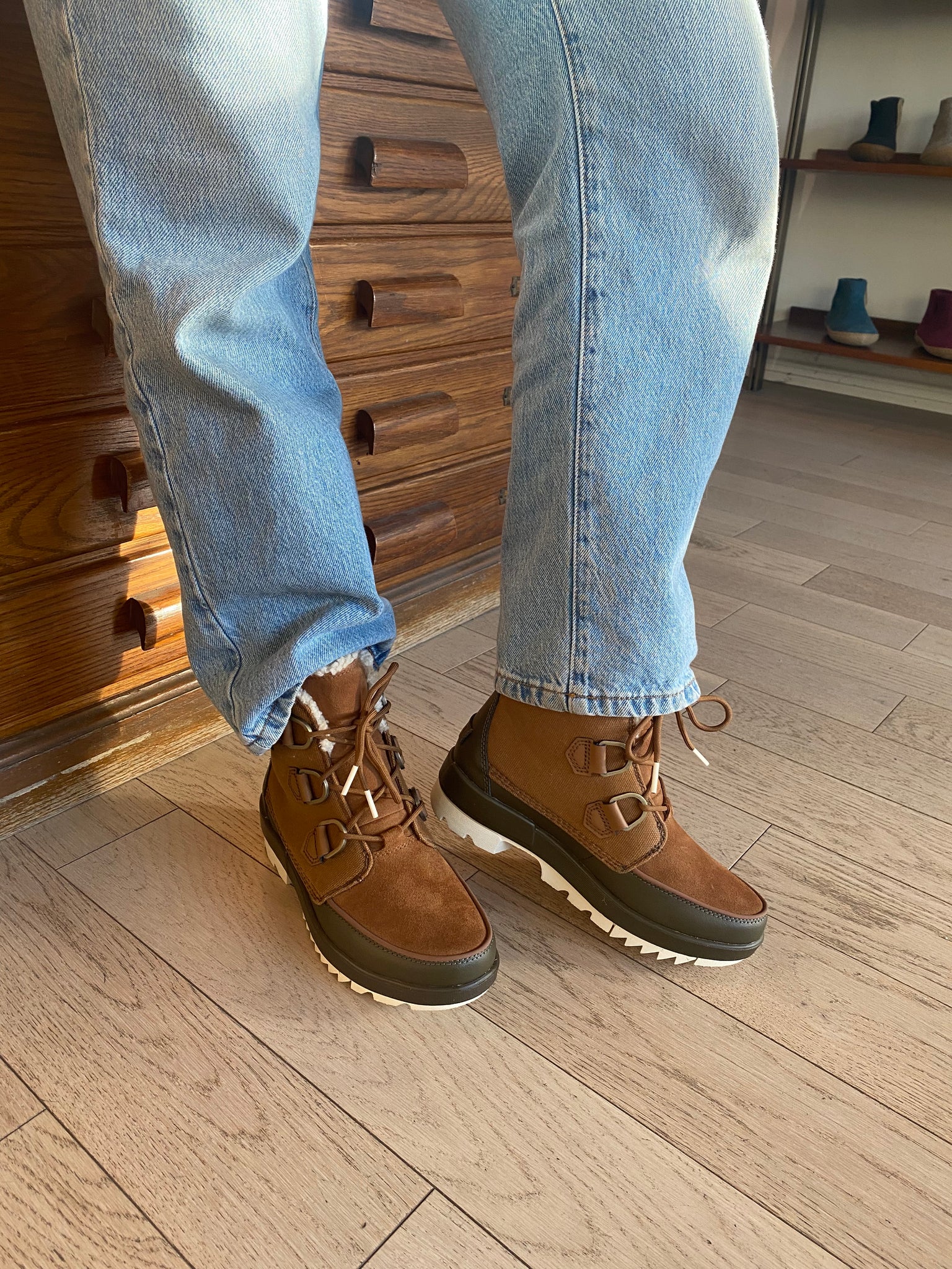 Sorel - Cozy Waterproof Boot in Velvet Tan & Olive