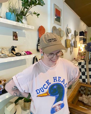 Intentionally Blank x Imelda - CHILDLESS CAT LADY Ball Cap in Khaki