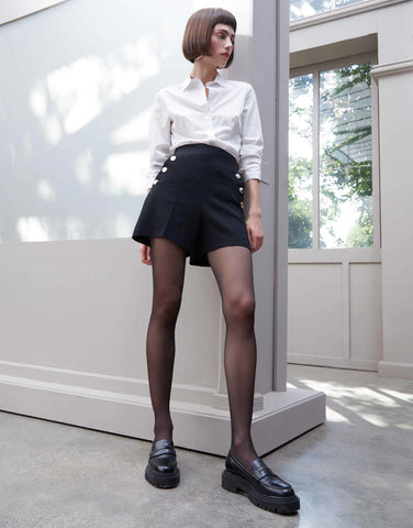 Cette - Seamless Sheer Tights in Black