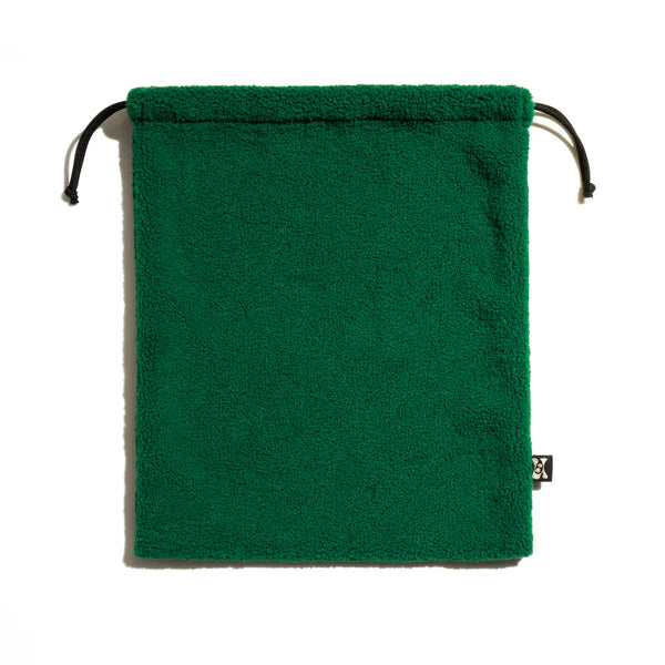 Subu - Cozy Slippers in Green & Blue Fleece