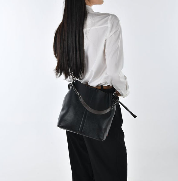 Co-Lab - Braided Strap Crossbody Bag in Black/Brown