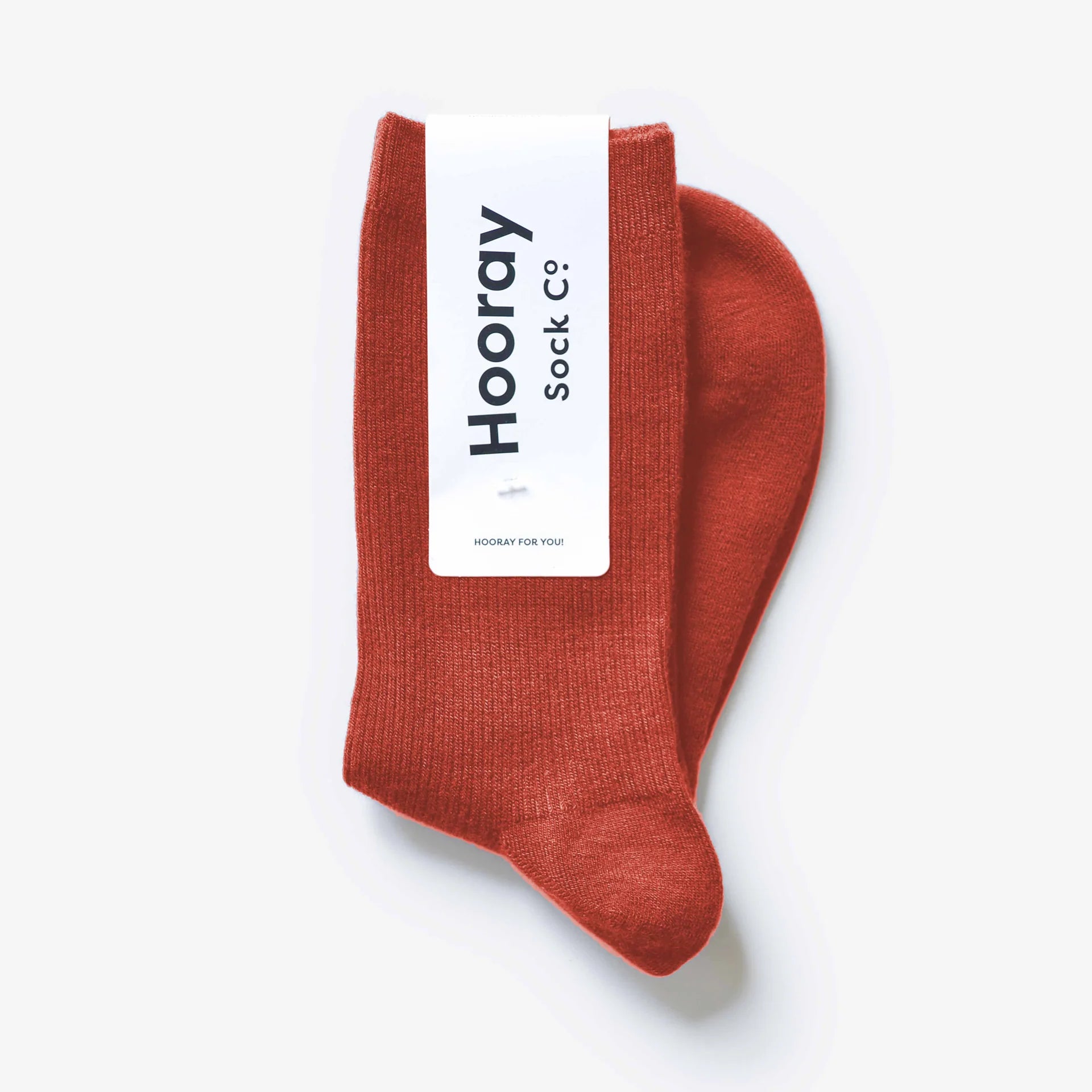 Hooray Sock Co - Everyday Wool Socks in Burnt Orange