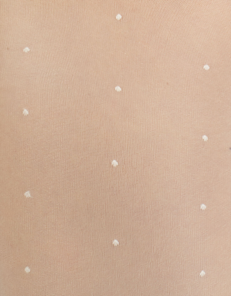 Cette - Sheer Pin Dot Tights in Off-White