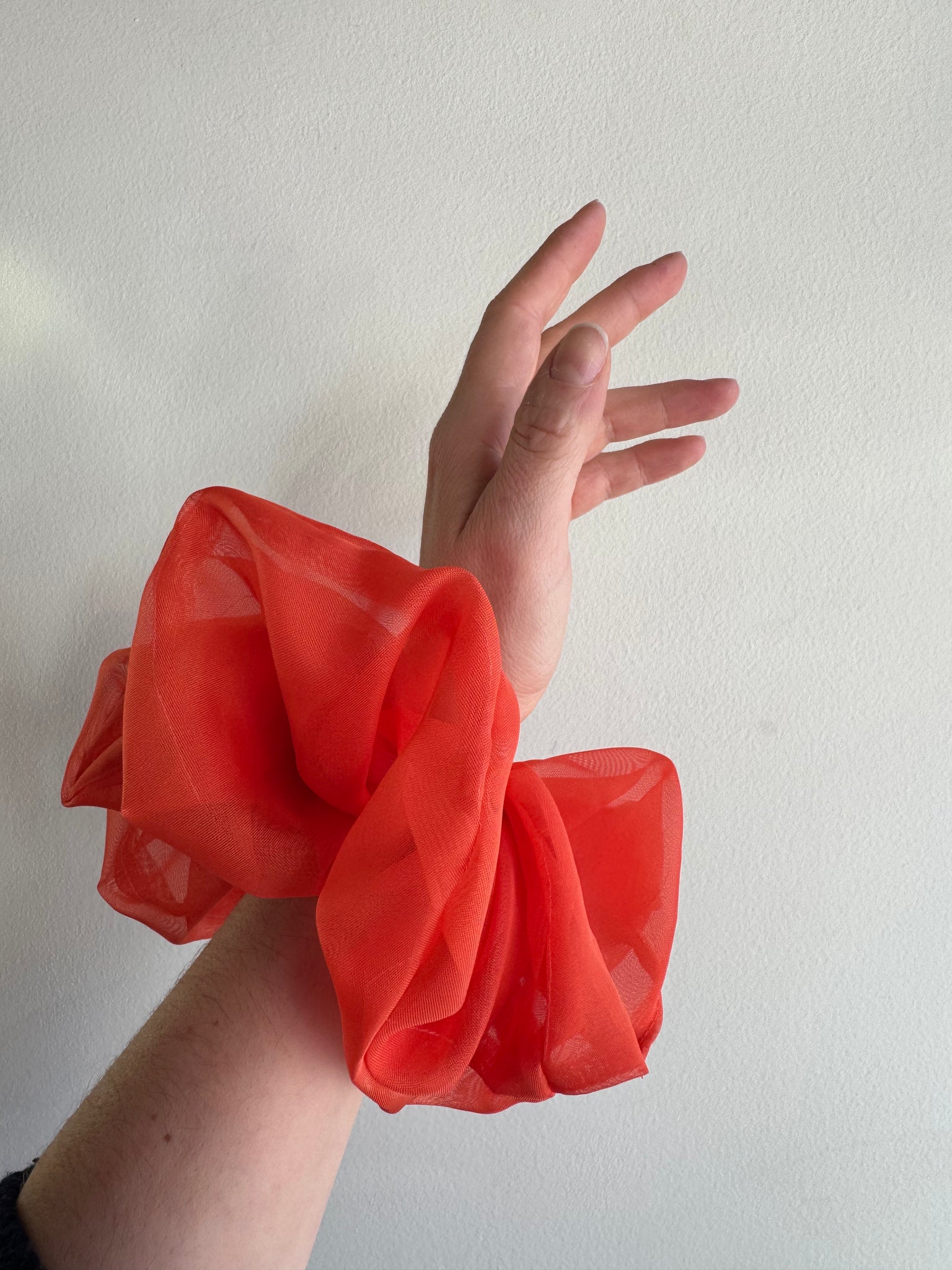 Rachel Rose - Organza Scrunchie in Orange