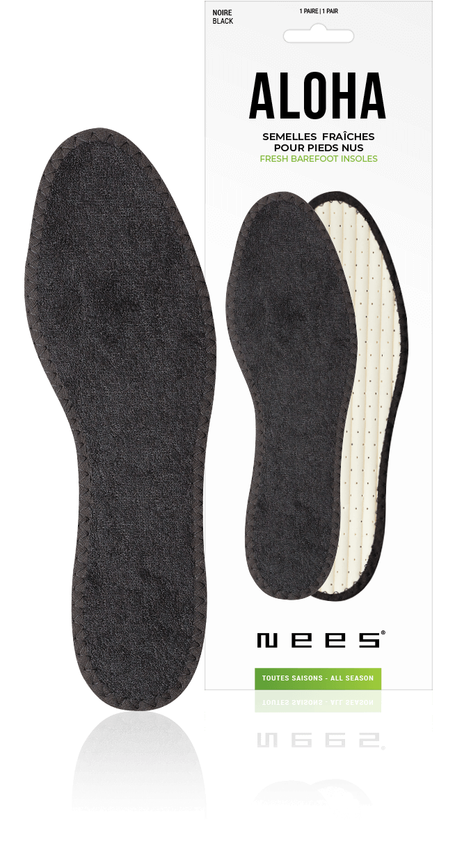 Nees - Cotton Terry Insoles in Black