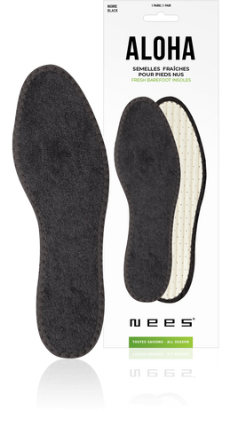 Nees - Cotton Terry Insoles in Black