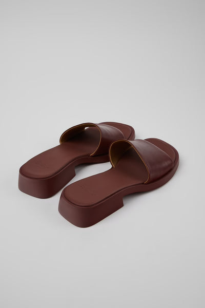 Camper - Leather Slide in Burgundy