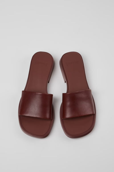 Camper - Leather Slide in Burgundy