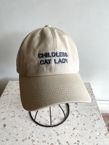 Intentionally Blank x Imelda - CHILDLESS CAT LADY Ball Cap in Cream