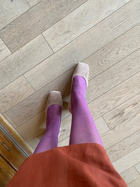 Woden - Taupe Suede Block Heels