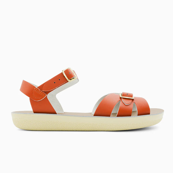Salt Water Sandals - Thicker Sole Adjustable Boardwalk Sandal in Paprika Leather