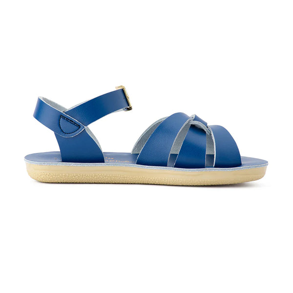 Salt Water Sandals - Thicker Sole Swimmer Sandal in Cobalt Leather