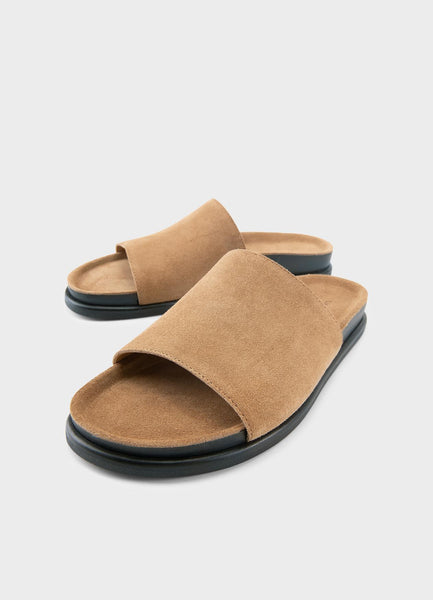Vagabond Shoemakers -  Slides in Dark Sand Suede