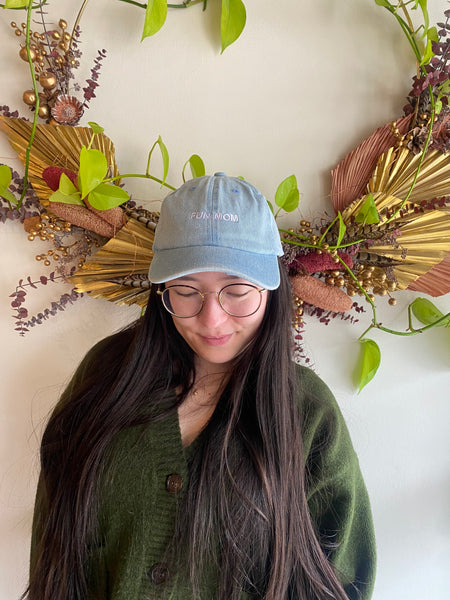 Intentionally Blank - FUN MOM Ball Cap in Light Denim