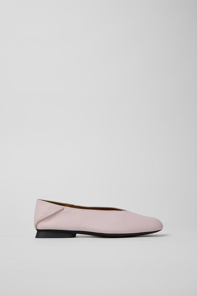 Camper - Ballerina Flat in Blush Pink Leather