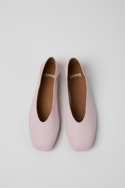 Camper - Ballerina Flat in Blush Pink Leather