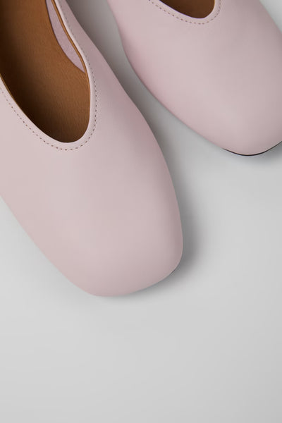 Camper - Ballerina Flat in Blush Pink Leather