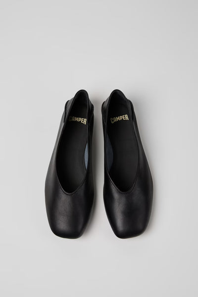Camper - Ballerina Flat in Black Leather